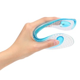 Arch Support Orthotic Insoles – Effective Support for Fallen, Flat or Weak Arches (Blue, With Cushion)