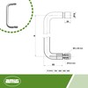Amig - Handle with Rosette for Mod.7 Stainless Steel 18/8