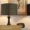 Lampshade Oval Shaped Hollow Metal Carved Compatible E27 E14 Caliber
