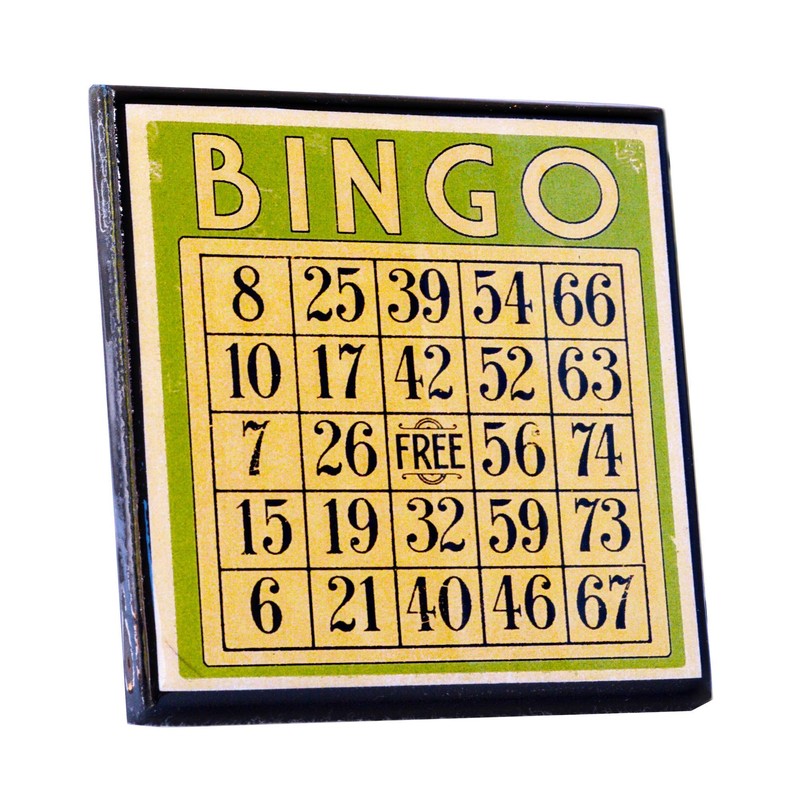 Bingo Card Drink Coaster Set