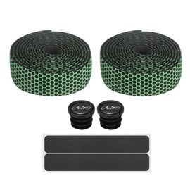 HARFINGTON Bike Handlebar Tape PU EVA Soft Bicycle Bar Tape with End Plugs Ergonomic Comfort for Road Cycling Folding Bicycles Enhance Bike Grip, Green