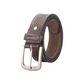 Alivethought Comfort Men's Genuine Leather Belt 'ALL LEATHER' Classic Dress Casual Double Stitch (36)