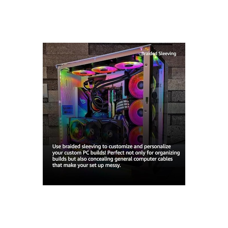 Electriduct 2.5" PET Expandable Braid Sleeving Flexible Wire Mesh Sleeve