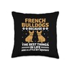French Bulldogs Because The Best Things In Life Frenchie Throw