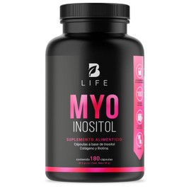 Inositol de 180 Cápsulas de 500 mg. Ingredientes naturales. Myo Inositol B Life.