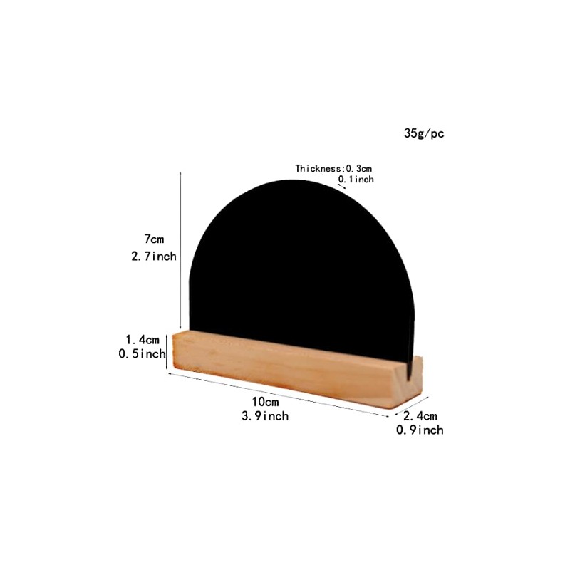 Mini Blackboard Sign Mini Double-sided Small Blackboard Wooden Base Double-sided