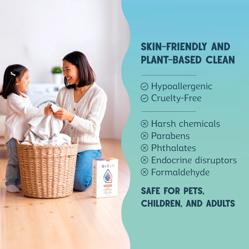 QLEAN Laundry Detergent Sheets – Travel-Friendly, HE & Standard Washer