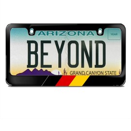 iPick Image German Flag in Sports Stripe Black Metal License Plate Frame