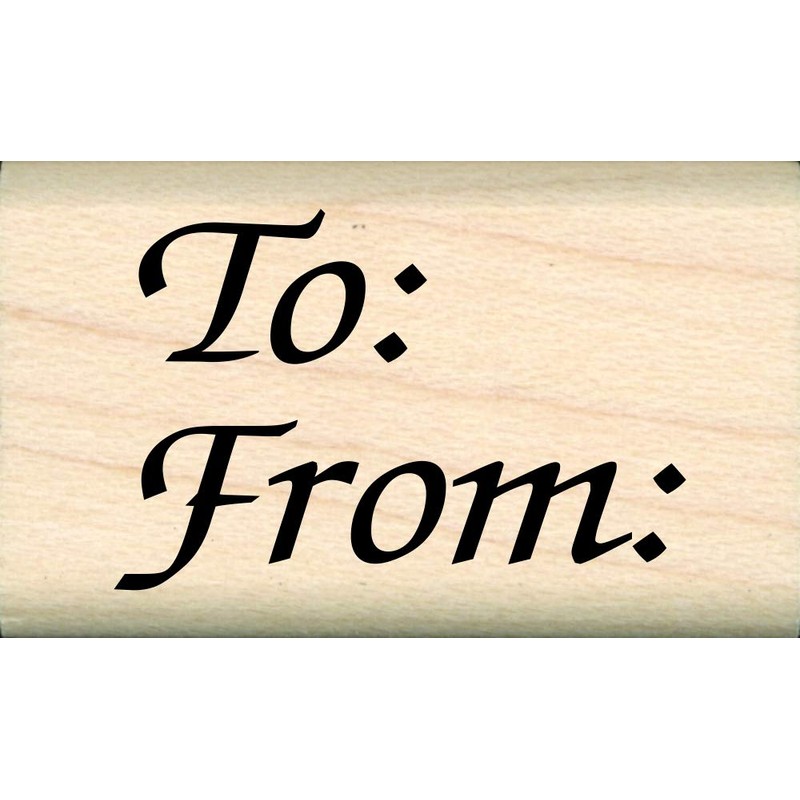 Stamps by Impression to: from: Gift Tag Rubber Stamp ST