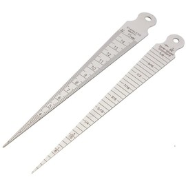 Taper Gage, Bestgle 1-15mm Stainless Steel Tapered Gauge Depth Welding Test Spark Plug Gap Ruler Hole Depth Inspection Tool Inch & Metric Tapering Measurement