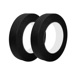 Qrity 2 Rollos 15 mm x 50 m Cinta de Pintor, para Pintar, Decorar, Bricolaje, Oficina, Arte y Manualidades, Negro Cinta