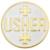 Round Church Usher Pin with Cross