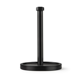 Beser·Win Paper Towel Holder Countertop, Stainless Steel Paper Towel Holder -Weighted Base, One-Handed Tear, Black Kitchen Roll Holder, Non-Slip Protect The countertop-New Black