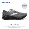 Brooks Brooks Men's Ghost 16 Neutral Running Shoe - Primer/Grey/Lime