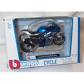 Burago Suzuki GSX R1000 R 2021 Metallic blue Motorcycle 1:18 scale Diecast model