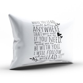 SALLEING Romantic Fancy Black and White Gilmore Girls Where You Lead Theme Song One Side Decorative Pillowcase King Zippered Throw Pillow Case Cushion Cover 20x36 inches