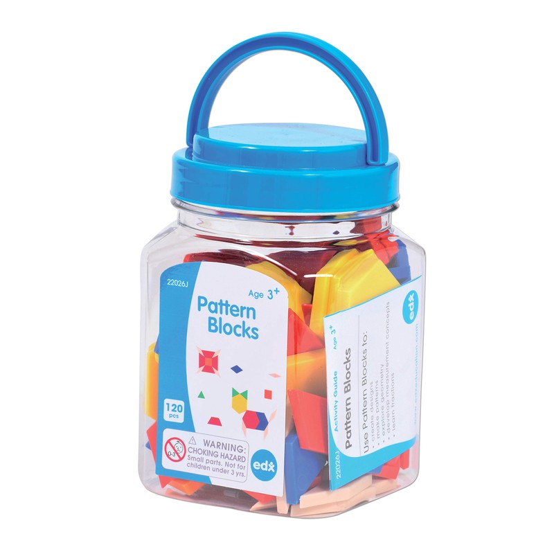 Edx Education Pattern Blocks - Mini Jar Set of 120