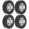 4Pcs Metal Drifting Rubber Wheel Tire Replacement Accessory for WPL