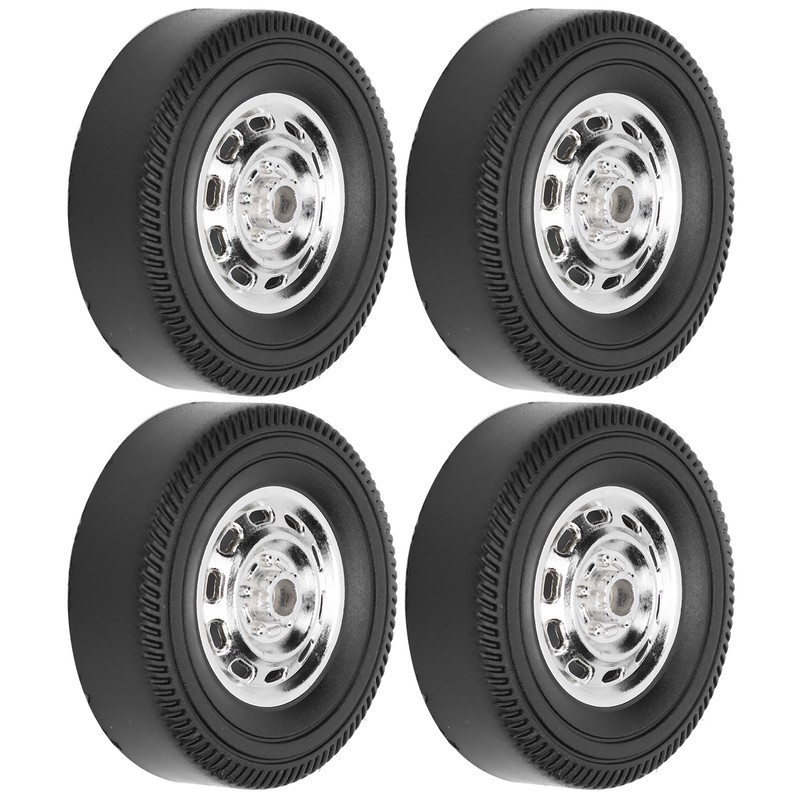 4Pcs Metal Drifting Rubber Wheel Tire Replacement Accessory for WPL