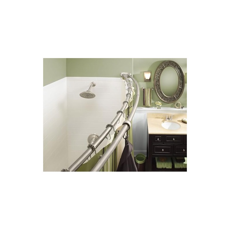 Moen Brushed Nickel Adjustable 57 to 60-inch Stainless Steel Double