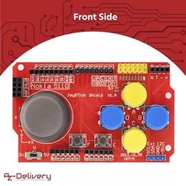 AZDelivery 3 x PS2 Joystick Shield Game Pad Keypad V2.0 Compatible with Arduino and Raspberry Pi