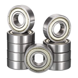 HiPicco 6202ZZ Deep Groove Ball Bearings, ID 15mm x OD 35mm x Width 11mm Double Metal Shielded Ball Bearing Chrome Steel Z2 Lever 10pcs