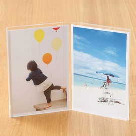 MUJI NEA11A6S Acrylic Frame, Twin Type, 6, Transparent, L Size [Approx. 3.5 x 5.0 inches (89 x 127 mm)] for 2 Pieces