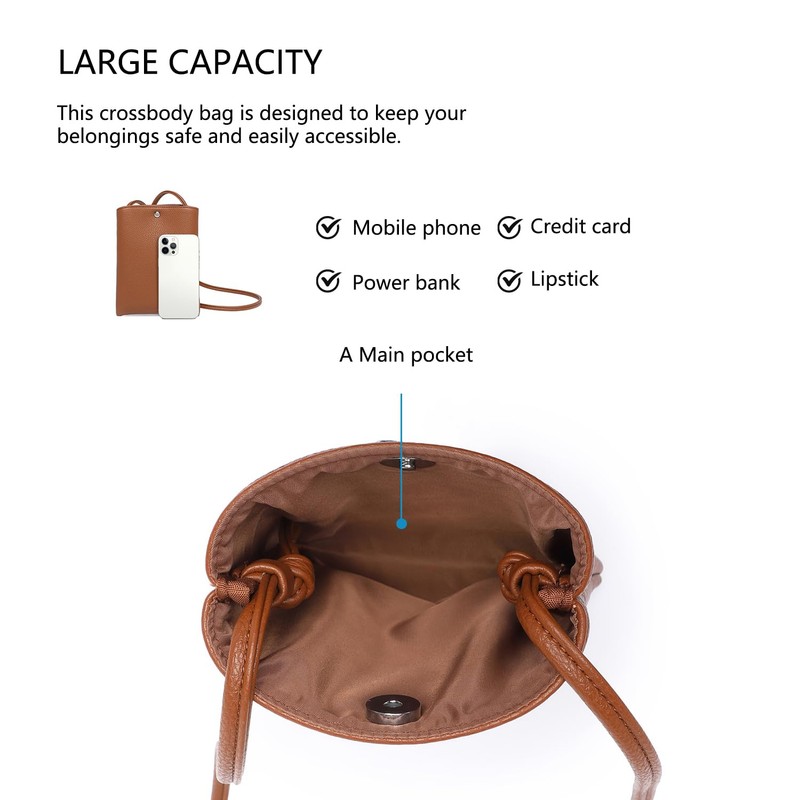 YONBEN PU mobile phone bag simple and versatile style messenger