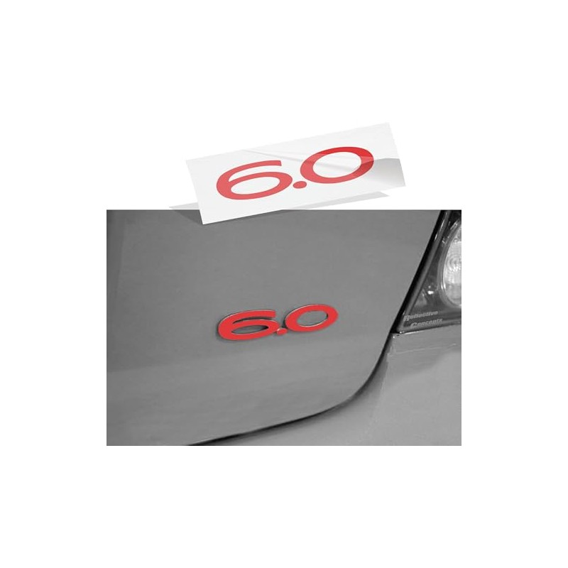 GTO 6.0 Badge Overlay Decal- Reflective RED