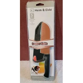 Heim & Elda 5" Santoku Knife - W/Self Sharpening Sleeve Copper Knife