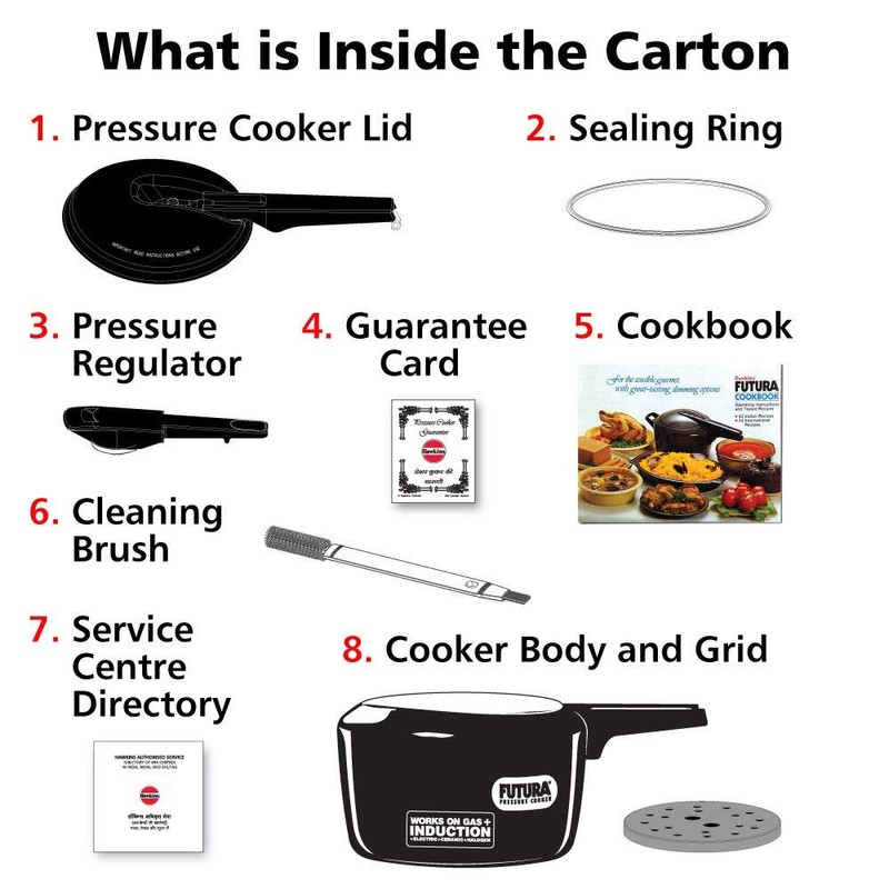 Futura Hawkins 3-Litre Hard Anodized Induction Compatible Pressure Cooker, Small,