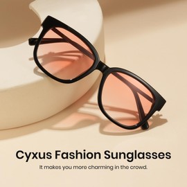 Cyxus Sunglasses for Women Men Trendy Sunglasses UV Protection for Outdoor 1235 (Pink)