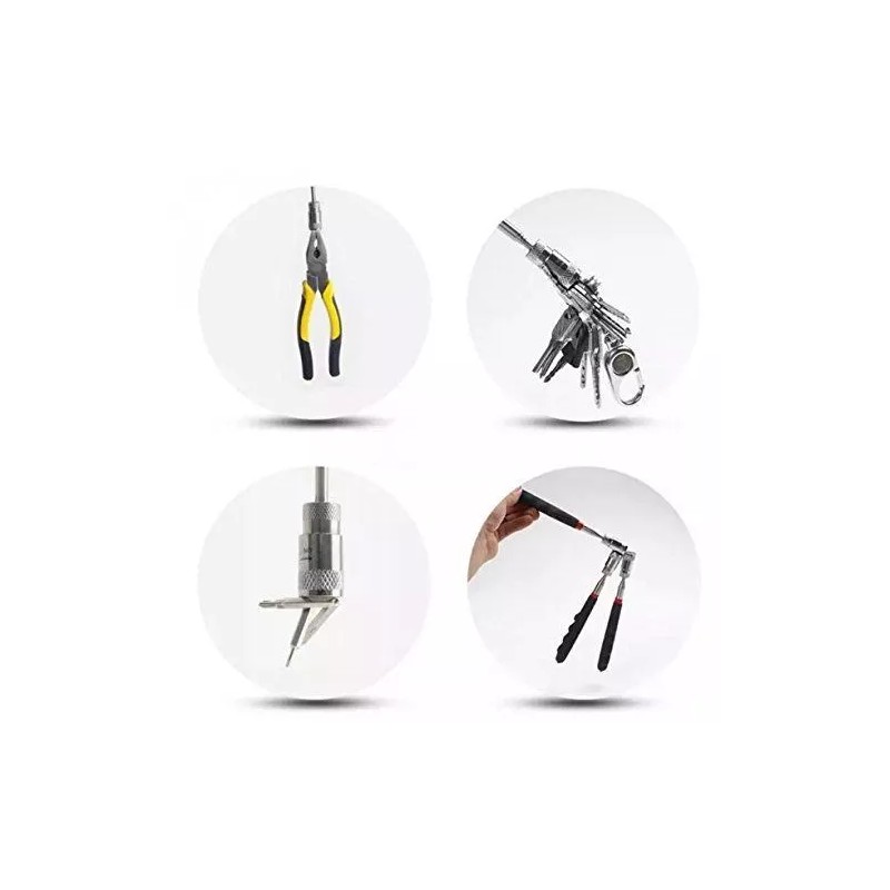 A.E.S 24 Pack Magnetic Pickup Tool LED Light Telescoping Handle