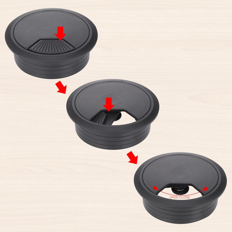 10PCS Desk Grommet, Table Cable Grommet 60mm with Hole Saw,