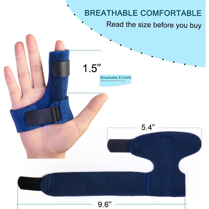 Sumifun Finger Brace, Trigger Finger Splint for Index Middle Ring