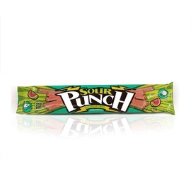 Sour Punch Straws, Watermelon Fruit Flavor, 2oz Tray (24 Pack), Soft & Chewy Candy
