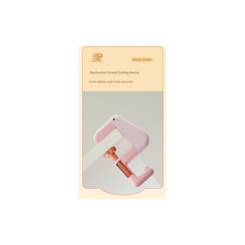 ZPVENATRO Decorative Duck-Shaped Detachable Desk Hook, Portable Side-Mount Schoolbag Pendant,