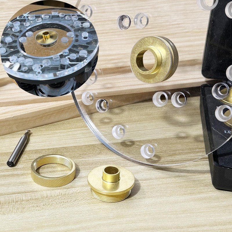 BOZXYE 13 Pcs Brass Router Template Bushing Guide Set with