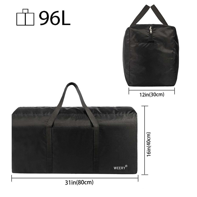 WEERY Large Travel Duffle Bag, 96L Extra Waterproof Holdall Lightweight