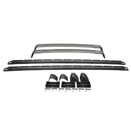 Roof Rack Cross Bars Compatible With 2002-2012 Land Rover Range Rover HSE | Factory Style Polish Aluminum Roof Top Bar Luggage Carrier by IKON MOTORSPORTS | 2003 2004 2005 2006 2007 2008 2009 2010