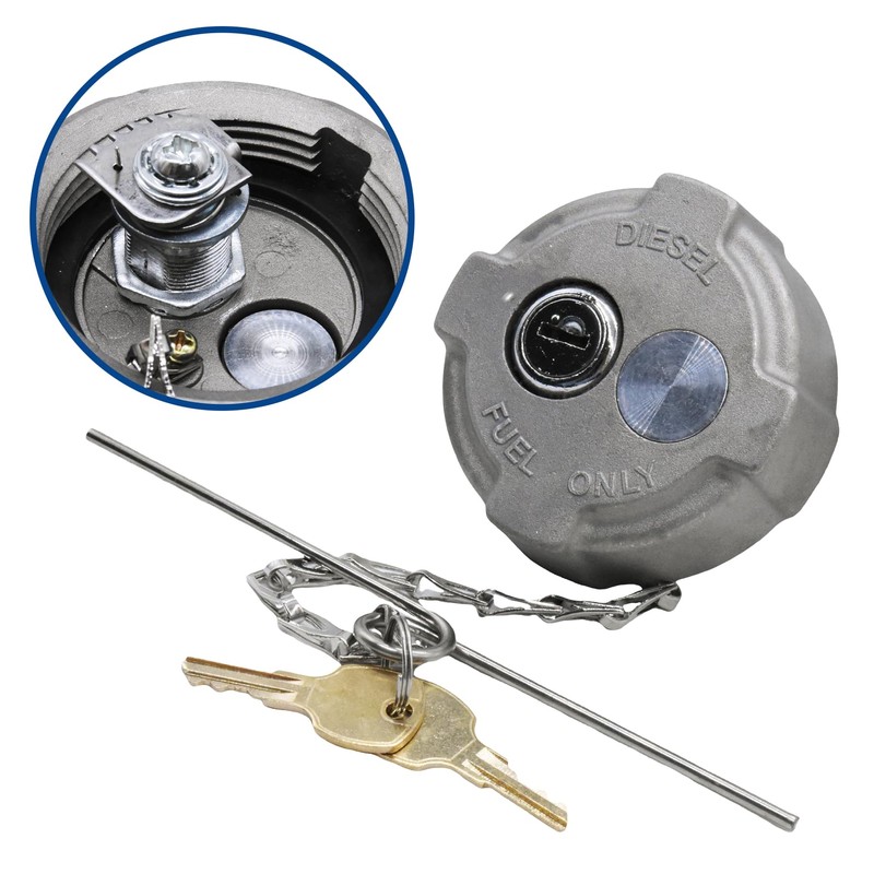FIQAPJ 2 3/8" Locking Diesel Fuel Cap Compatible with 2002