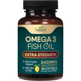 Triple Strength Omega 3 Fish Oil Supplement, EPA, DHA Fish Oil Omega 3 Support