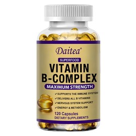 Vitamin B Complex Supplement B12 B1 B2 B3 B5 B6 B9 Biotin Nervous System Metabolism Immunity and Energy Support Super Diet, 60 Capsules, 120 Tablets, 1 Piece / 비타민 B 복합 보충제 B12 B1 B2 B3 B5 B6 B9 비오틴 신경계 신진대사 면역 및 에너지 지원 슈퍼 다이어트, 60캡슐, 120정, 1개