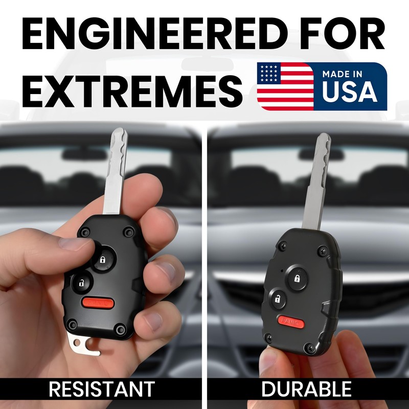USA-Made for Honda Key Fob Shell | Crack-Resistant & Durable
