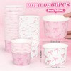 FYSUIMU 60 Pcs Bow Coquette Snack Cups Pink White Bowknot