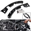 Unbranded Gloss Black Rear Fender Support Brackets For Harley 09-13