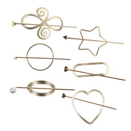 Mikinona Elegant Minimalist Hair Sticks Metal Hair Clip Set Stick Bun Holder for Women Perfect Present