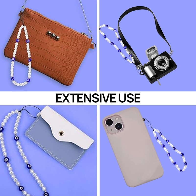 Deilonie 2PCS Beaded Phone Strap, Beaded Phone Charms, Phone Strap