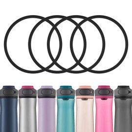 BOSORIO 4 Pack Gaskets Compatible with Contigo Cortland/Cortland Chill 2.0 24oz 32oz 40oz Water Bottle with AUTOSEAL Lid, Replacement Rubber Seal Part Silicone O Ring