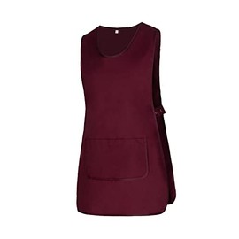 MISEMIYA - Apron Cleaning Work Uniform Clinic Hospital Cleaning Veterinarian Health Hospital - Ref.868, Garnet 21